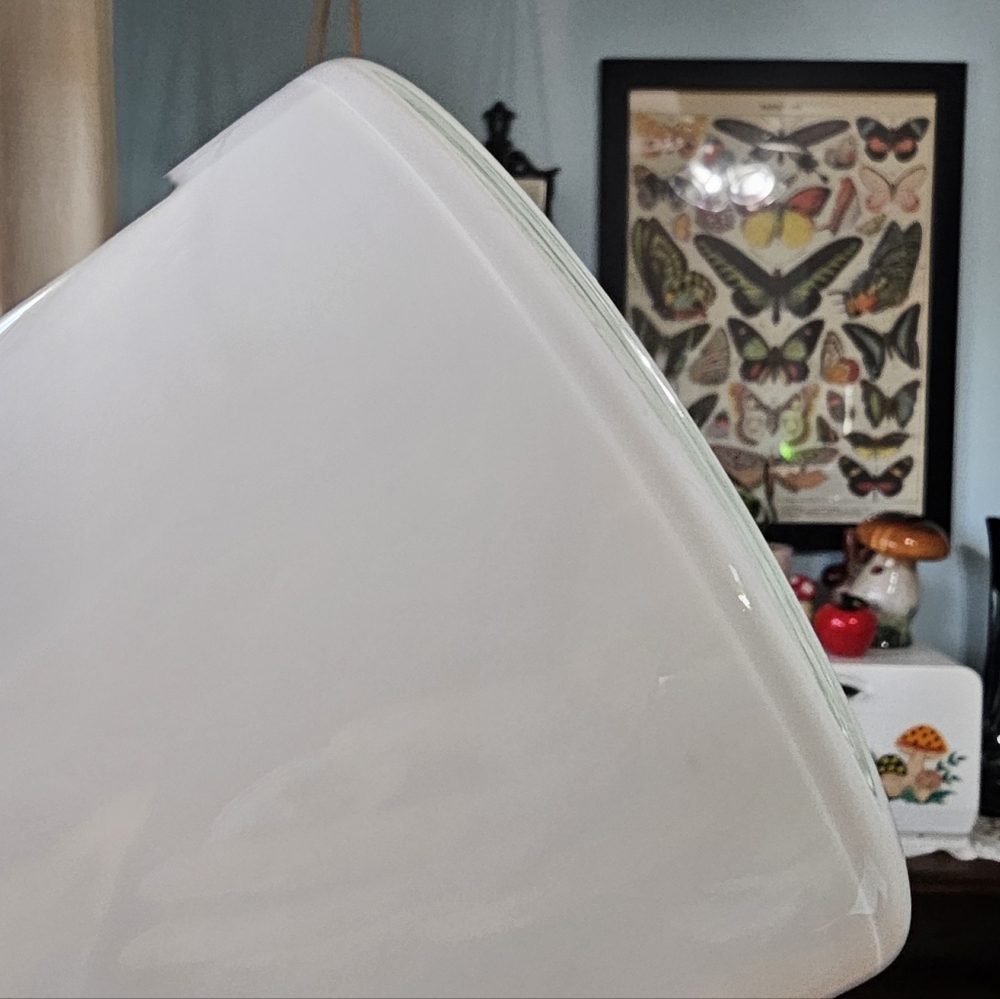 RARE Vintage 60's White Cased Empoli Italian Glass Genie Decanter Floor Vase - Picture 4 of 4